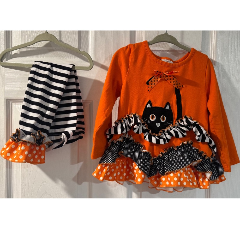 Halloween Kids Set with Black Cat Design